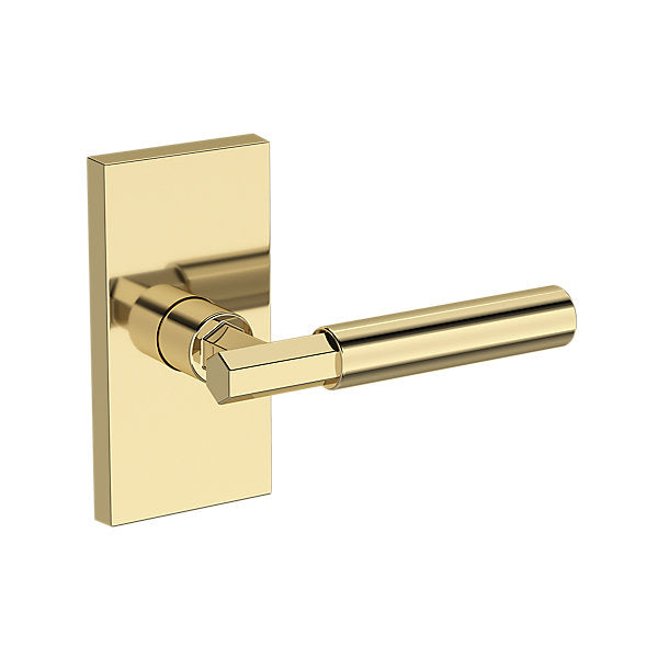 Baldwin Hardware Manija Reserve Riddling — Latón sin laca — Contemporary 5 — Paso