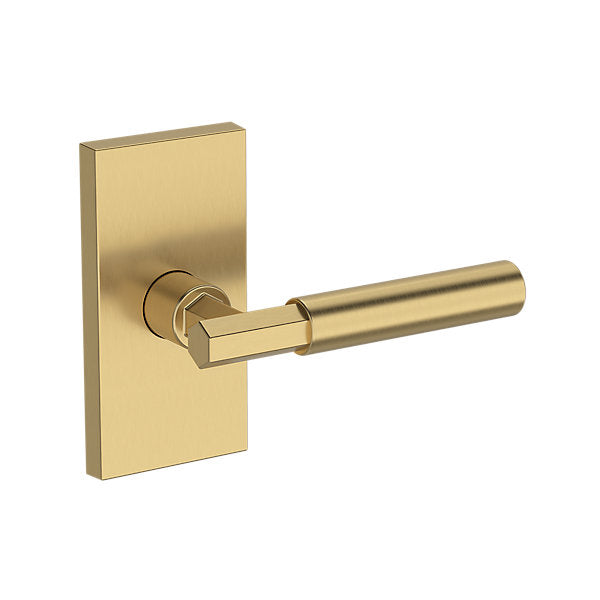 Baldwin Hardware Manija Reserve Riddling — Latón satinado Lifetime — Contemporary 5 — Paso