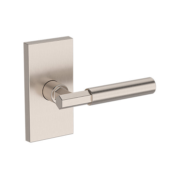 Baldwin Hardware Manija Reserve Riddling — Níquel satinado — Contemporary 5 — Dummy completo