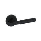Baldwin Hardware Manija Reserve Riddling — Negro satinado — Contemporary Round — Privacidad