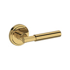 Baldwin Hardware Manija Reserve Riddling — Latón pulido Lifetime (PVD) — Stepped Round — Paso