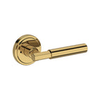 Baldwin Hardware Manija Reserve Riddling — Latón pulido Lifetime (PVD) — Stepped Round — Privacidad