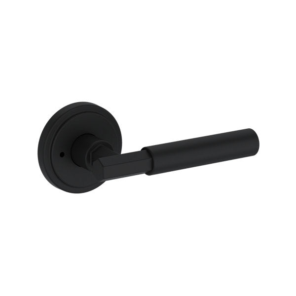 Baldwin Hardware Manija Reserve Riddling — Negro satinado — Stepped Round — Privacidad