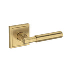 Baldwin Hardware Manija Reserve Riddling — Latón satinado Lifetime — Stepped Square — Dummy completo
