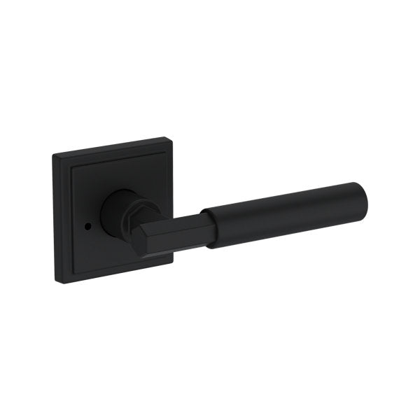 Baldwin Hardware Manija Reserve Riddling — Negro satinado — Stepped Square — Privacidad