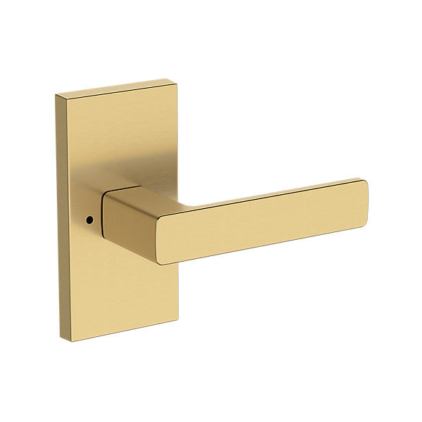 Baldwin Hardware Reserve Manija Sharpewood — Latón satinado Lifetime — Contemporary 5 — Privacidad
