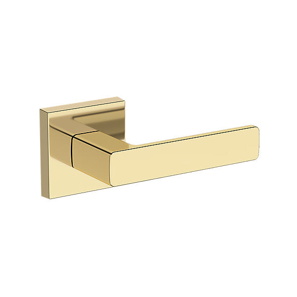Baldwin Hardware Reserve Manija Sharpewood — Latón sin laca — Contemporary Square — Paso