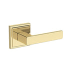 Baldwin Hardware Reserve Manija Sharpewood — Latón sin laca — Stepped Square — Paso