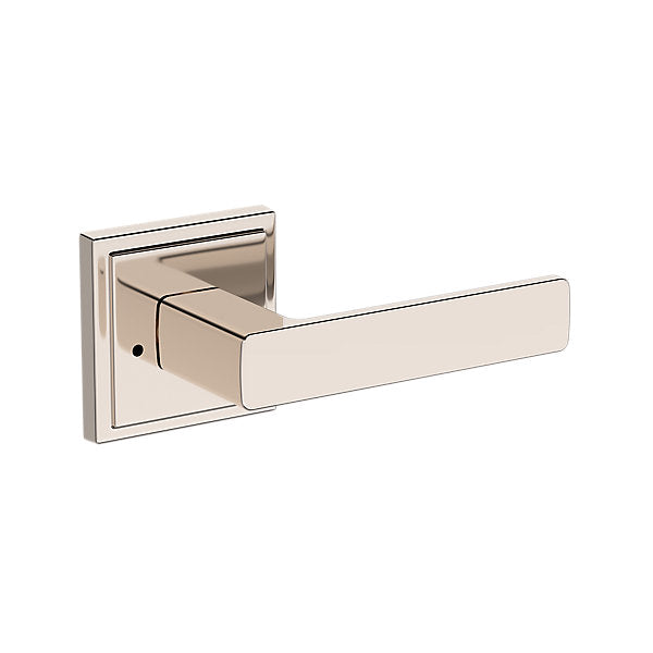 Baldwin Hardware Reserve Manija Sharpewood — Níquel pulido Lifetime — Stepped Square — Privacidad