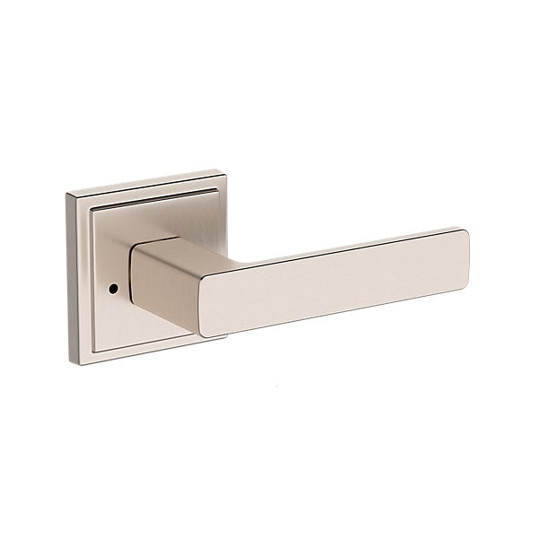Baldwin Hardware Reserve Manija Sharpewood — Níquel satinado — Stepped Square — Privacidad