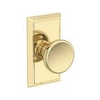 Baldwin Hardware Reserve Perilla Solvang — Latón sin laca — Chamfered 5 — Paso