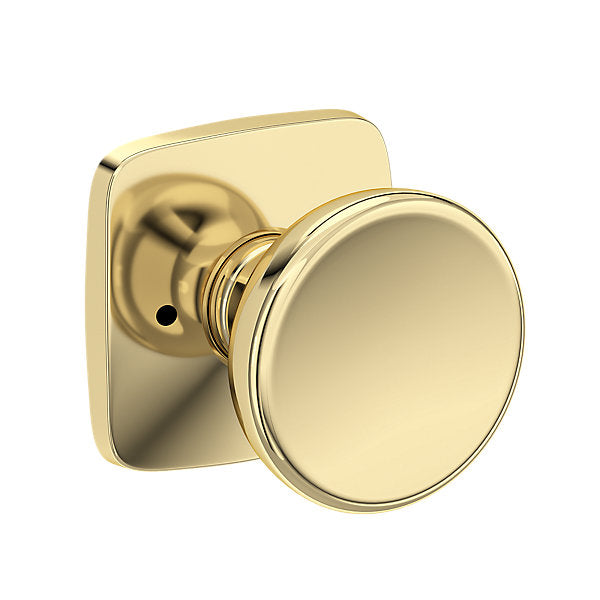Baldwin Hardware Reserve Perilla Solvang — Latón sin laca — Stepped 5 — Privacidad
