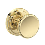 Baldwin Hardware Reserve Perilla Solvang — Latón sin laca — Stepped Round — Privacidad