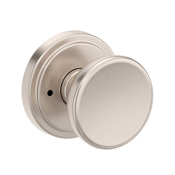 Baldwin Hardware Reserve Perilla Solvang — Níquel satinado — Stepped Round — Privacidad