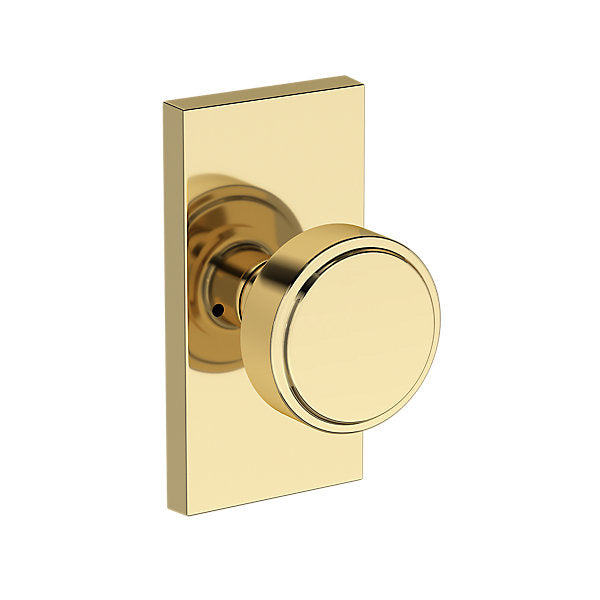 Baldwin Hardware Reserve Perilla Vashon — Latón sin laca — Contemporary 5 — Privacidad