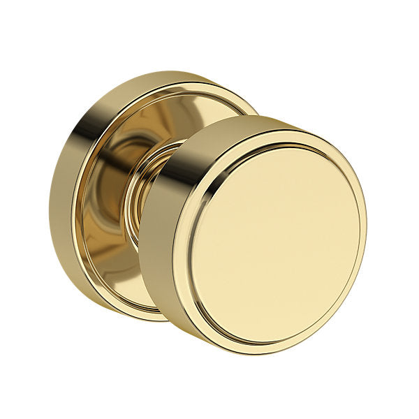 Baldwin Hardware Reserve Perilla Vashon — Latón sin laca — Recessed Round — Paso