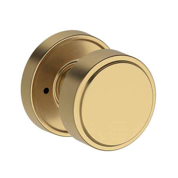 Baldwin Hardware Reserve Perilla Vashon — Latón satinado Lifetime — Recessed Round — Privacidad