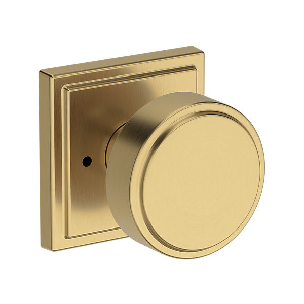 Baldwin Hardware Reserve Perilla Vashon — Latón satinado Lifetime — Stepped Square — Privacidad