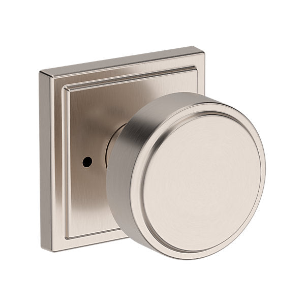 Baldwin Hardware Reserve Perilla Vashon — Níquel satinado — Stepped Square — Privacidad