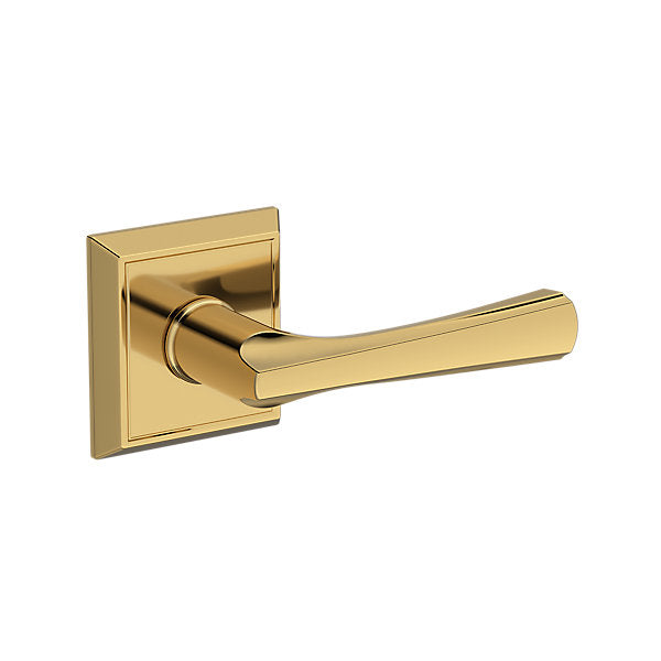 Baldwin Hardware Reserve Manija Wyndcliff — Latón pulido Lifetime (PVD) — Chamfered Square — Paso