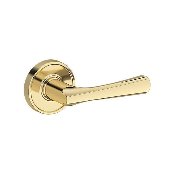 Baldwin Hardware Reserve Manija Wyndcliff — Latón sin laca — Recessed Round — Paso