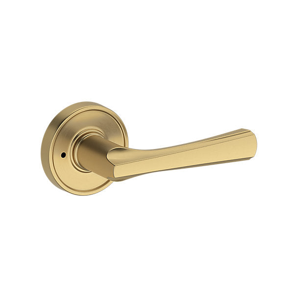 Baldwin Hardware Reserve Manija Wyndcliff — Latón satinado Lifetime — Recessed Round — Privacidad