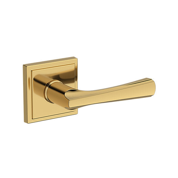 Baldwin Hardware Reserve Manija Wyndcliff — Latón pulido Lifetime (PVD) — Stepped Square — Paso