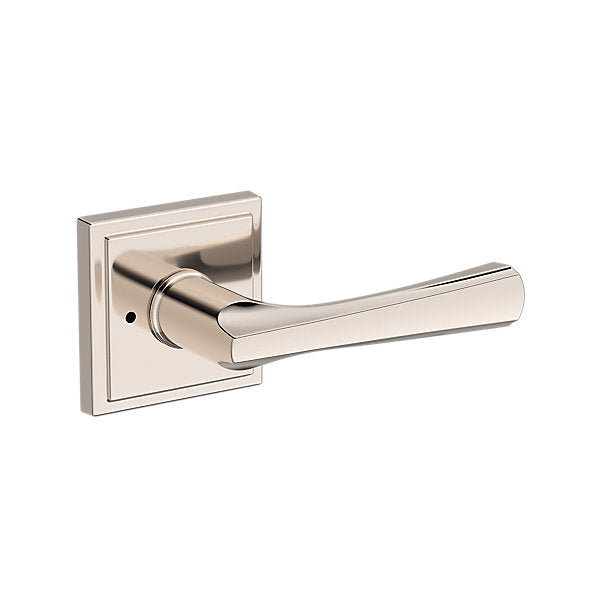 Baldwin Hardware Reserve Manija Wyndcliff — Níquel pulido Lifetime — Stepped Square — Privacidad