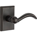 Baldwin Hardware Reserve Manija Arch — Bronce oscuro — Rustic Square — Dummy completo