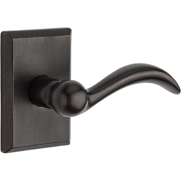 Baldwin Hardware Reserve Manija Arch — Bronce oscuro — Rustic Square — Dummy completo