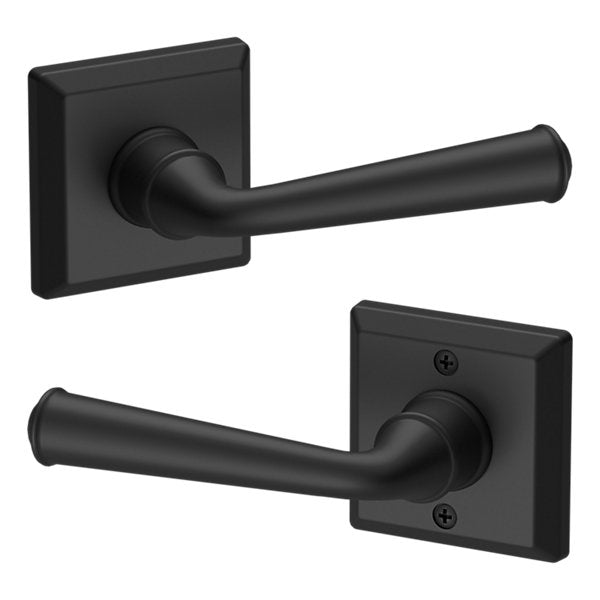 Baldwin Hardware Reserve Manija Federal — Negro satinado — Traditional Square — Dummy completo