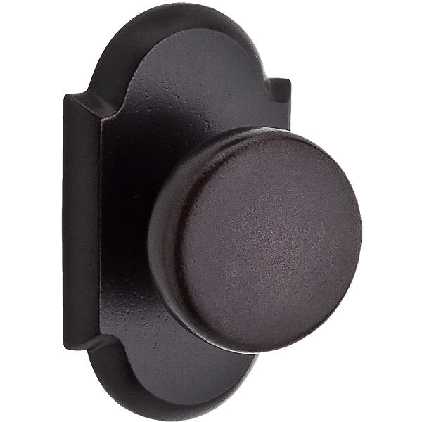 Baldwin Hardware Reserve Perilla Rustic — Bronce oscuro — Rustic Arch — Dummy completo