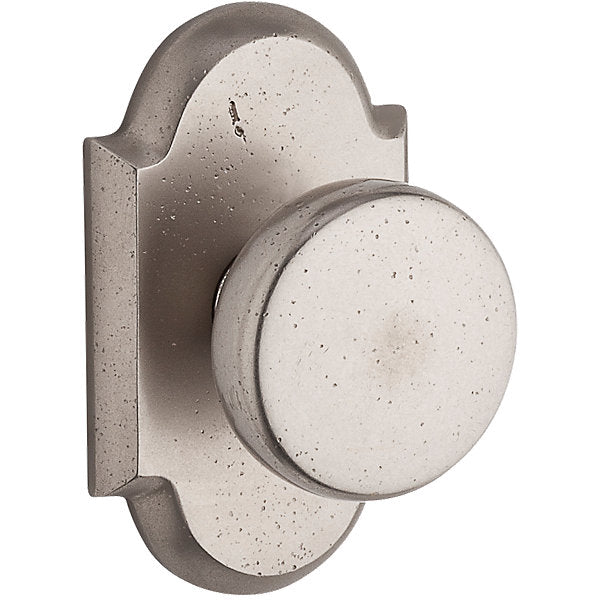 Baldwin Hardware Reserve Perilla Rustic — Bronce blanco — Rustic Arch — Dummy completo