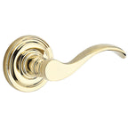 Baldwin Hardware Reserve Manija Curve — Latón pulido Lifetime (PVD) — Traditional Round — Paso