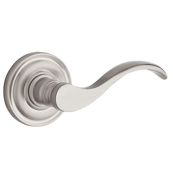 Baldwin Hardware Reserve Manija Curve — Níquel satinado — Traditional Round — Paso