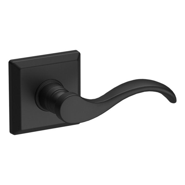 Baldwin Hardware Reserve Manija Curve — Negro satinado — Traditional Square — Paso
