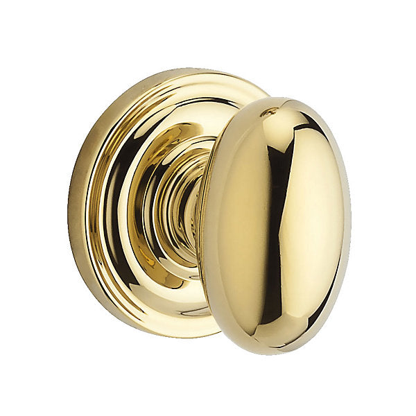 Baldwin Hardware Reserve Perilla Ellipse — Latón pulido Lifetime (PVD) — Traditional Round — Paso