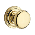 Baldwin Hardware Reserve Perilla Round — Latón pulido Lifetime (PVD) — Traditional Round — Paso