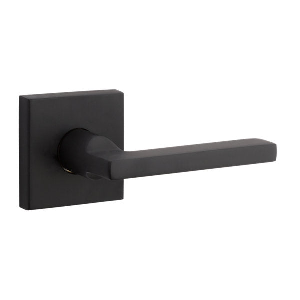 Baldwin Hardware Reserve Manija Square — Negro satinado — Contemporary Square — Paso