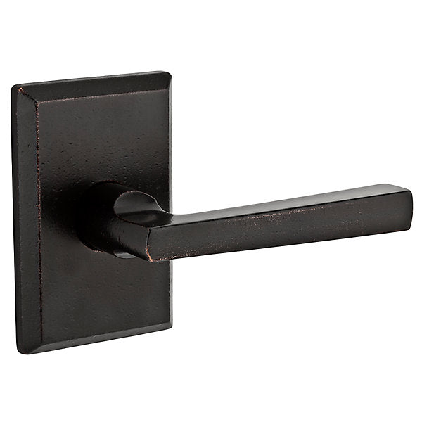 Baldwin Hardware Reserve Manija Taper — Bronce oscuro — Rustic Square — Paso