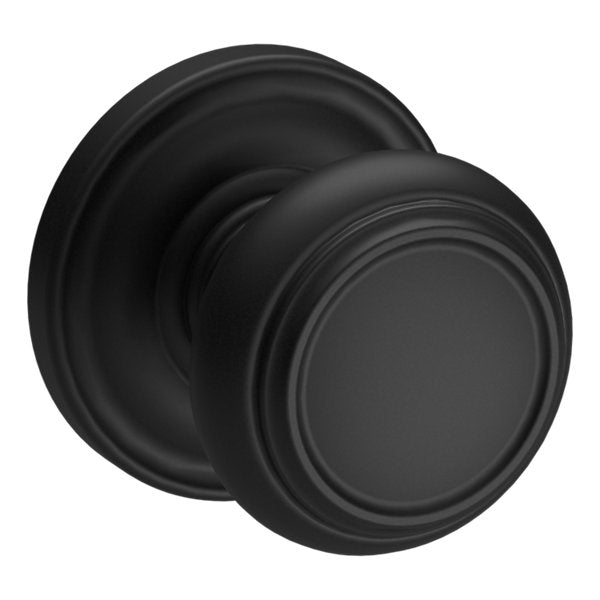 Baldwin Hardware Reserve Perilla Traditional — Negro satinado — Traditional Round — Paso