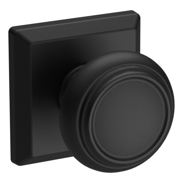 Baldwin Hardware Reserve Perilla Traditional — Negro satinado — Traditional Square — Paso