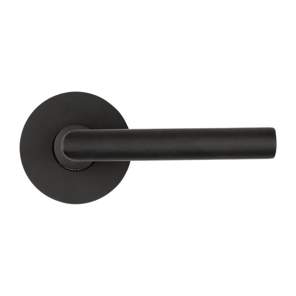 Baldwin Hardware Reserve Manija Tube — Negro satinado — Contemporary Round — Paso