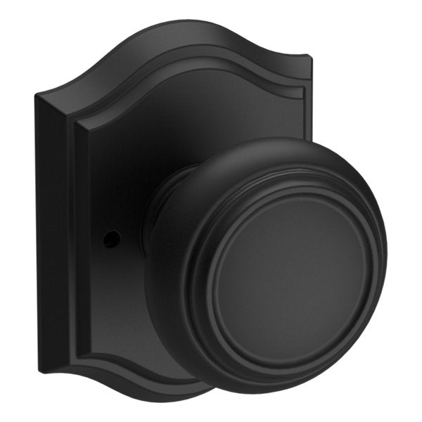 Baldwin Hardware Reserve Perilla Traditional — Negro satinado — Traditional Arch — Privacidad