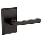 Baldwin Hardware Reserve Manija Taper — Bronce oscuro — Rustic Square — Dummy completo