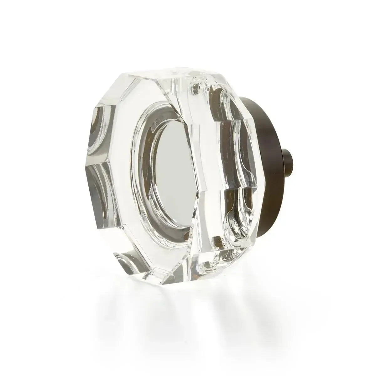 Schaub Perilla City Lights Large Multi-Sided Redonda de Vidrio — Bronce Aceitado