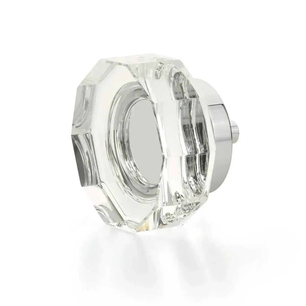 Schaub Perilla City Lights Large Multi-Sided Redonda de Vidrio — Cromo Pulido