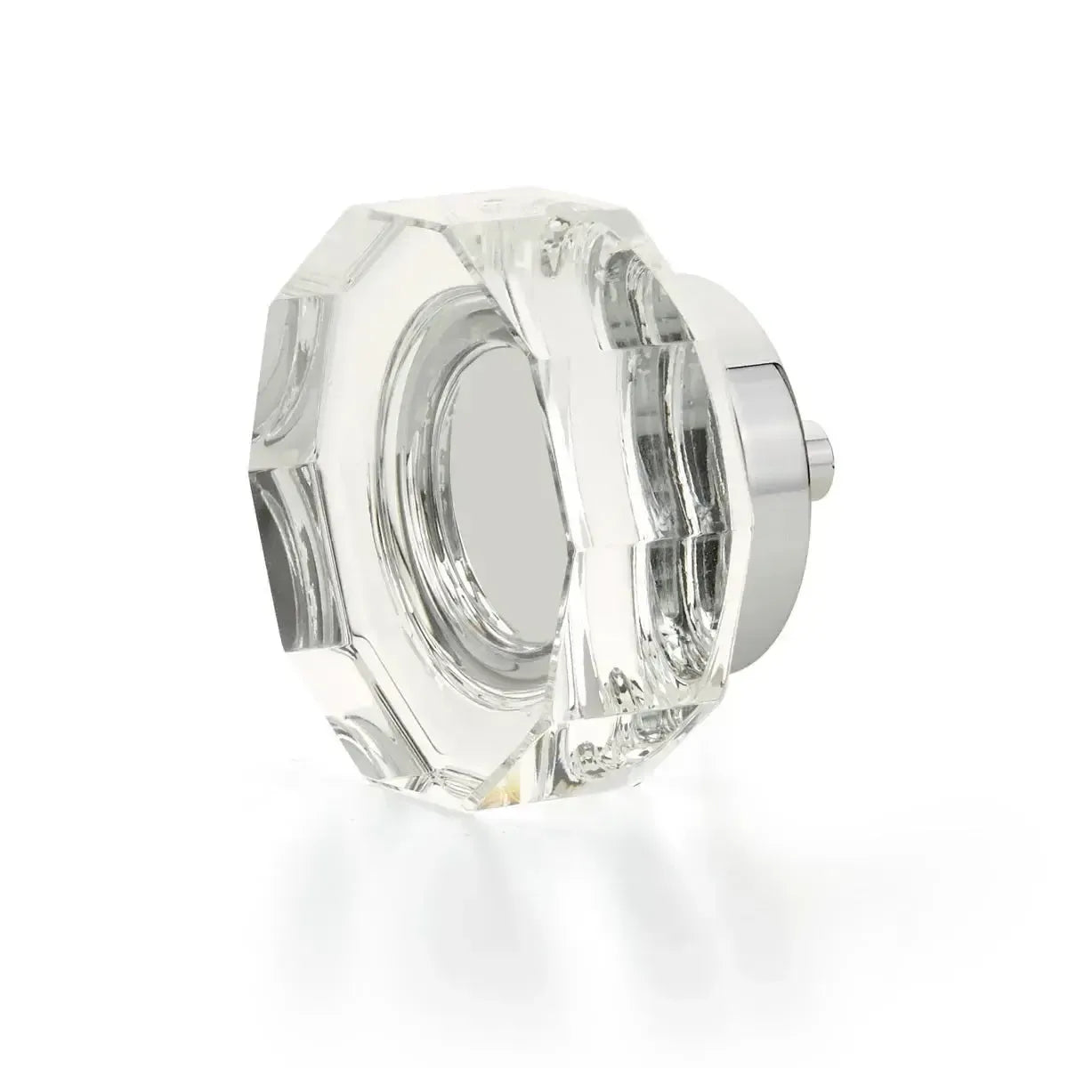 Schaub Perilla City Lights Large Multi-Sided Redonda de Vidrio — Cromo Pulido