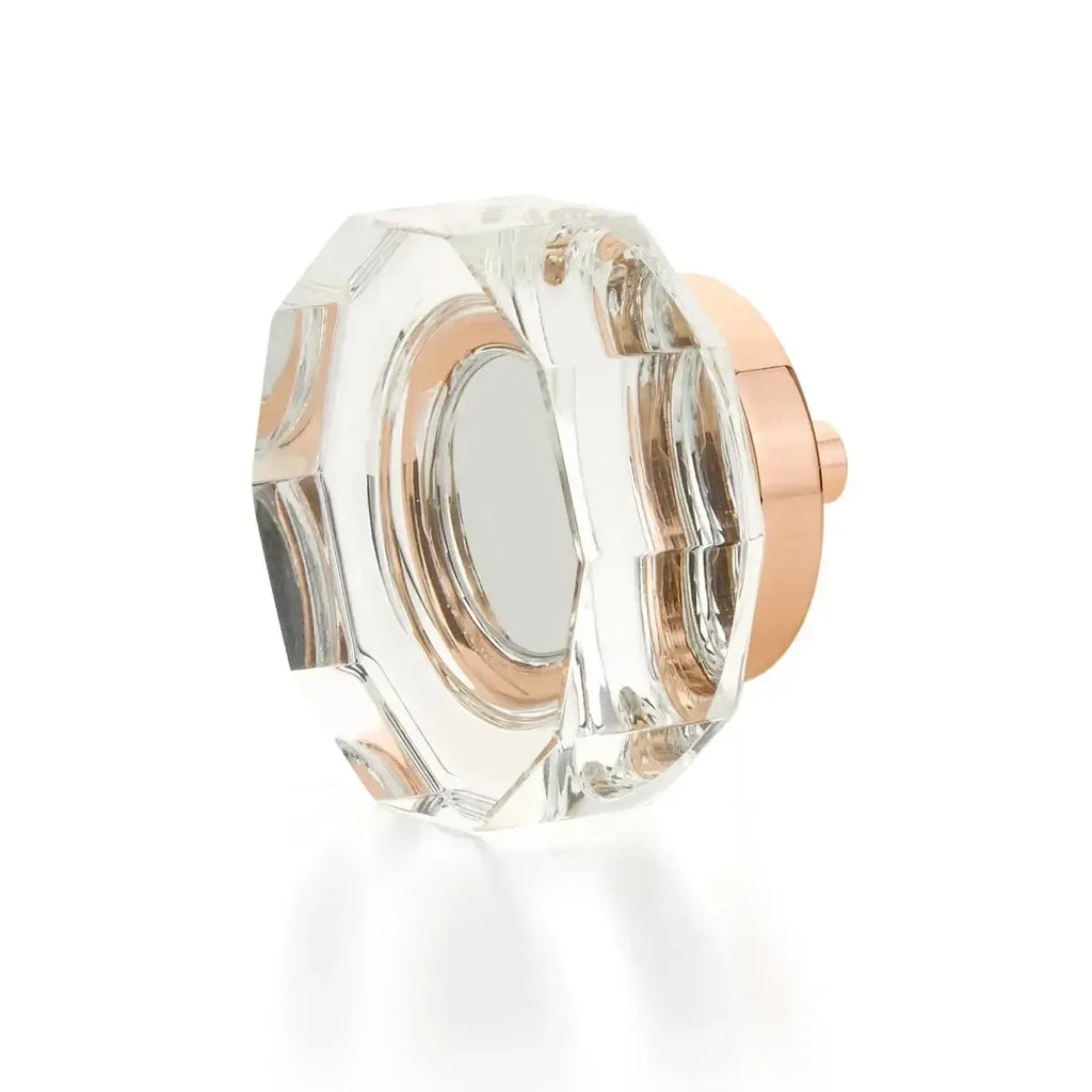 Schaub Perilla City Lights Large Multi-Sided Redonda de Vidrio — Oro Rosa Pulido