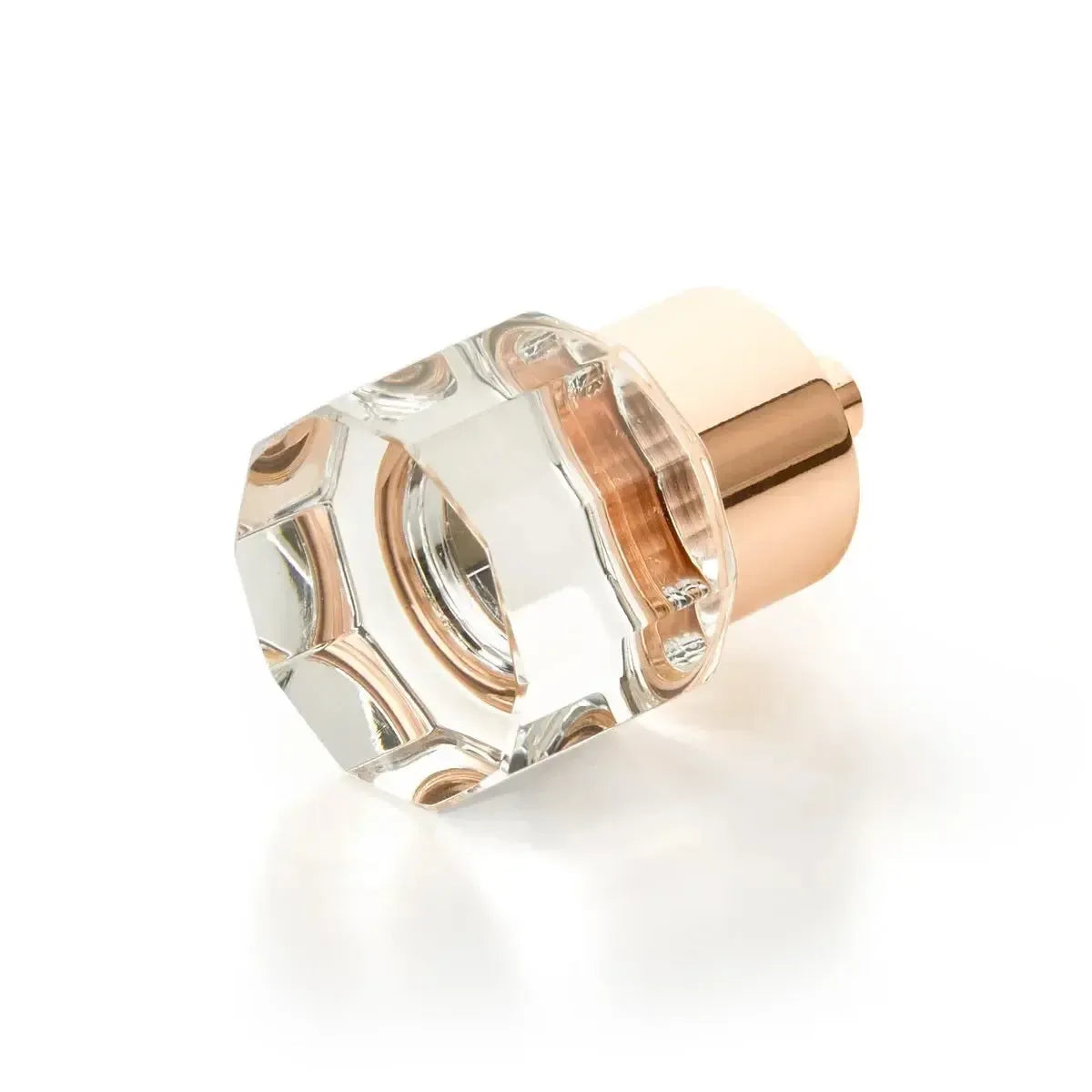Schaub Perilla City Lights Multi-Sided Redonda de Vidrio — Oro Rosa Pulido
